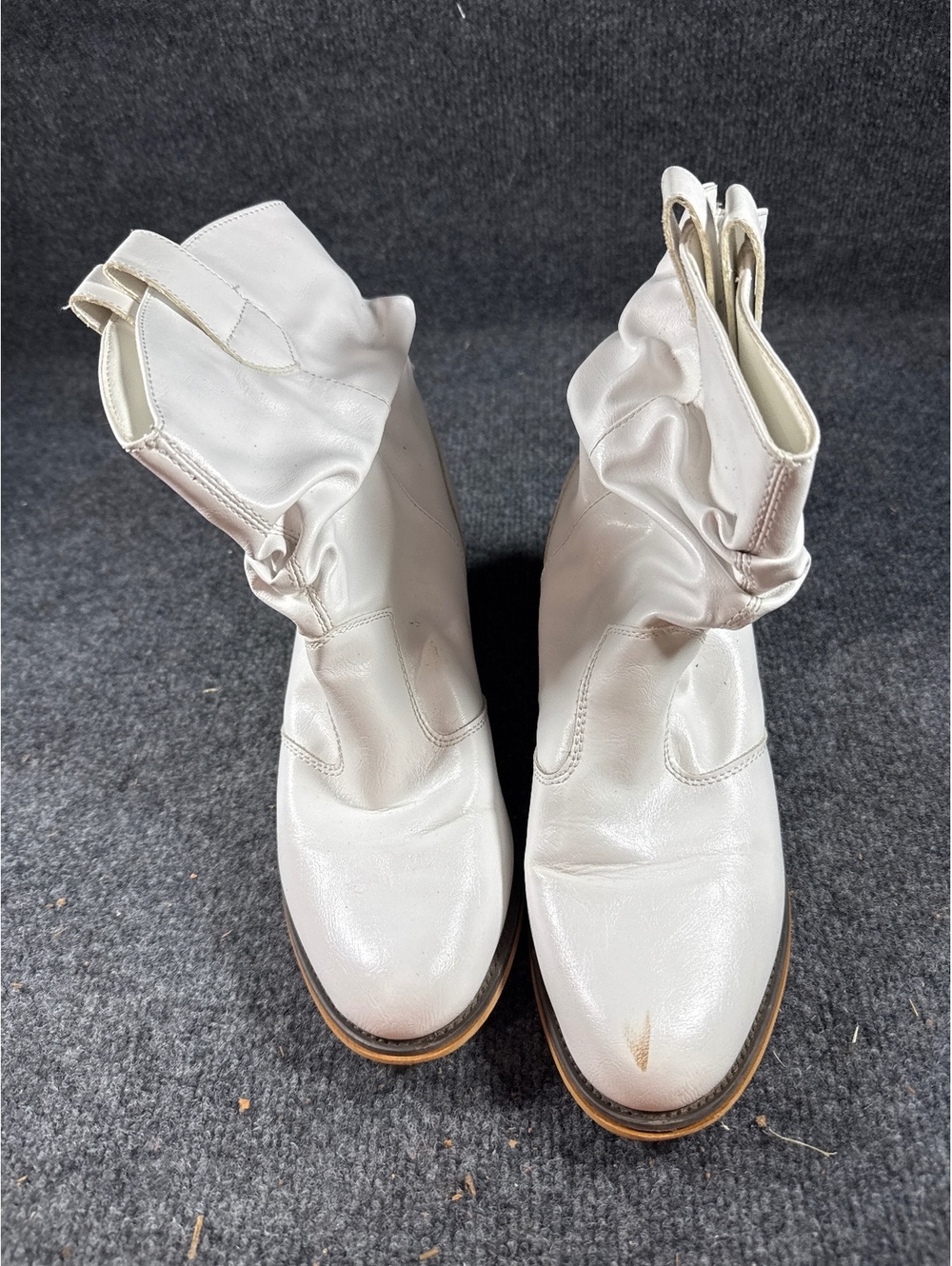 Pro Line Womens 10 White Western Cowboy Boots Slouch Mid Calf Pull On